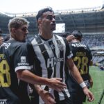 Reinier e companheiros comemorando seu gol em Atlético-MG 1 x 1 Betim - Arena MRV, Campeonato Mineiro - 11/01/2026