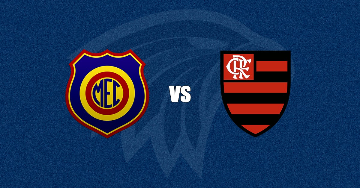 Escudos de Madureira (esquerda) e Flamengo (direita) com um "VS" ao centro - o emblema do The Playoffs está ao fundo - o fundo é na cor azul