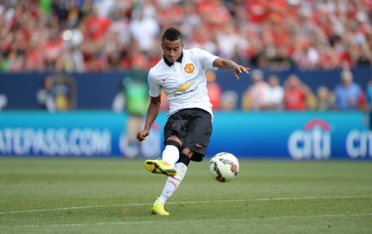 Lingard em campo pelo Manchester United em 2014