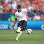 Alvo do Remo, Lingard em campo pelo Manchester United em amistoso em 2014