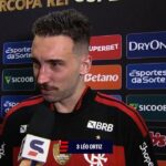 Léo Ortiz falando com a imprensa após Flamengo 0 x 2 Corinthians - Supercopa do Brasil, Estádio Mané Garrincha (01/02/2026)