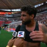 Yuri Alberto agradecendo a Deus após Flamengo 0 x 2 Corinthians - Supercopa do Brasil, Estádio Mané Garrincha (01/02/2026)